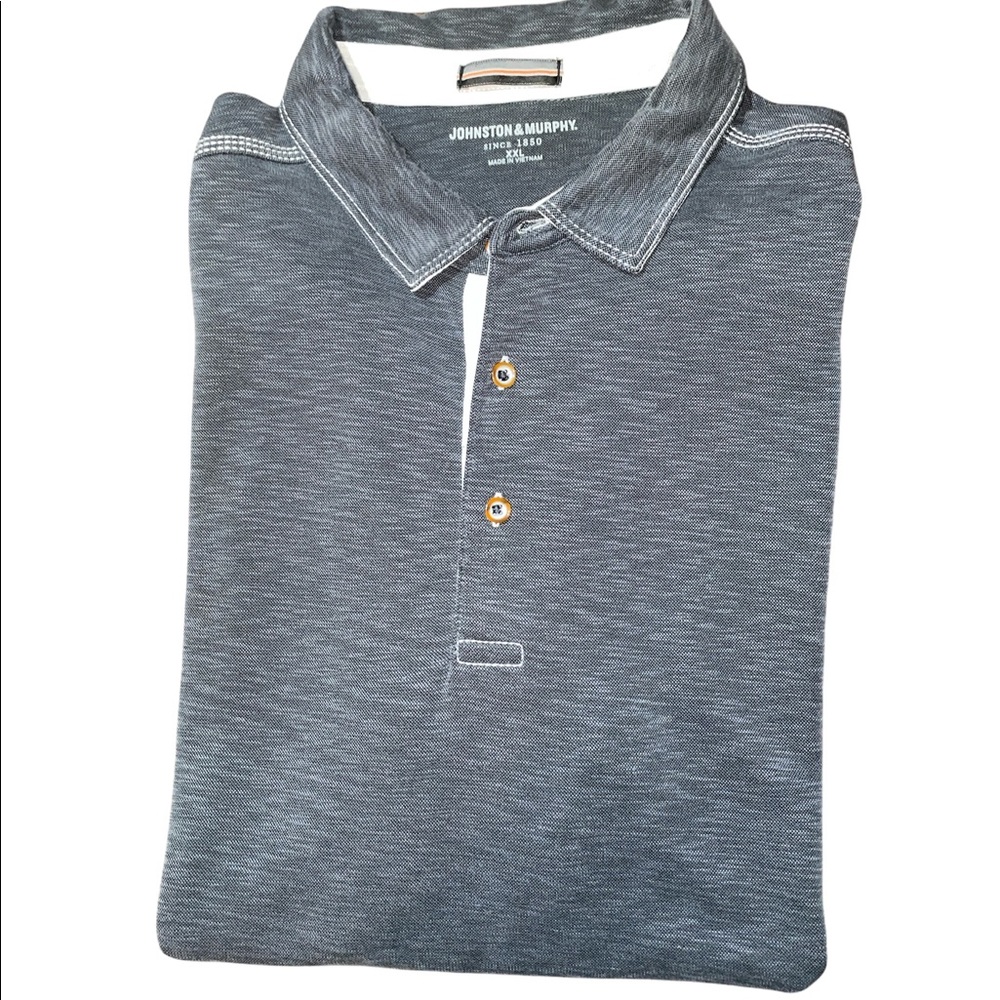 Johnston & Murphy Men's Dark Gray Short Sleeve Polo Size XXL